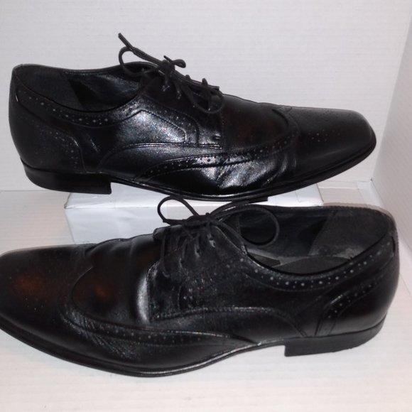 Vintage Nason Black Wingtip Oxford Dress Shoe\'s